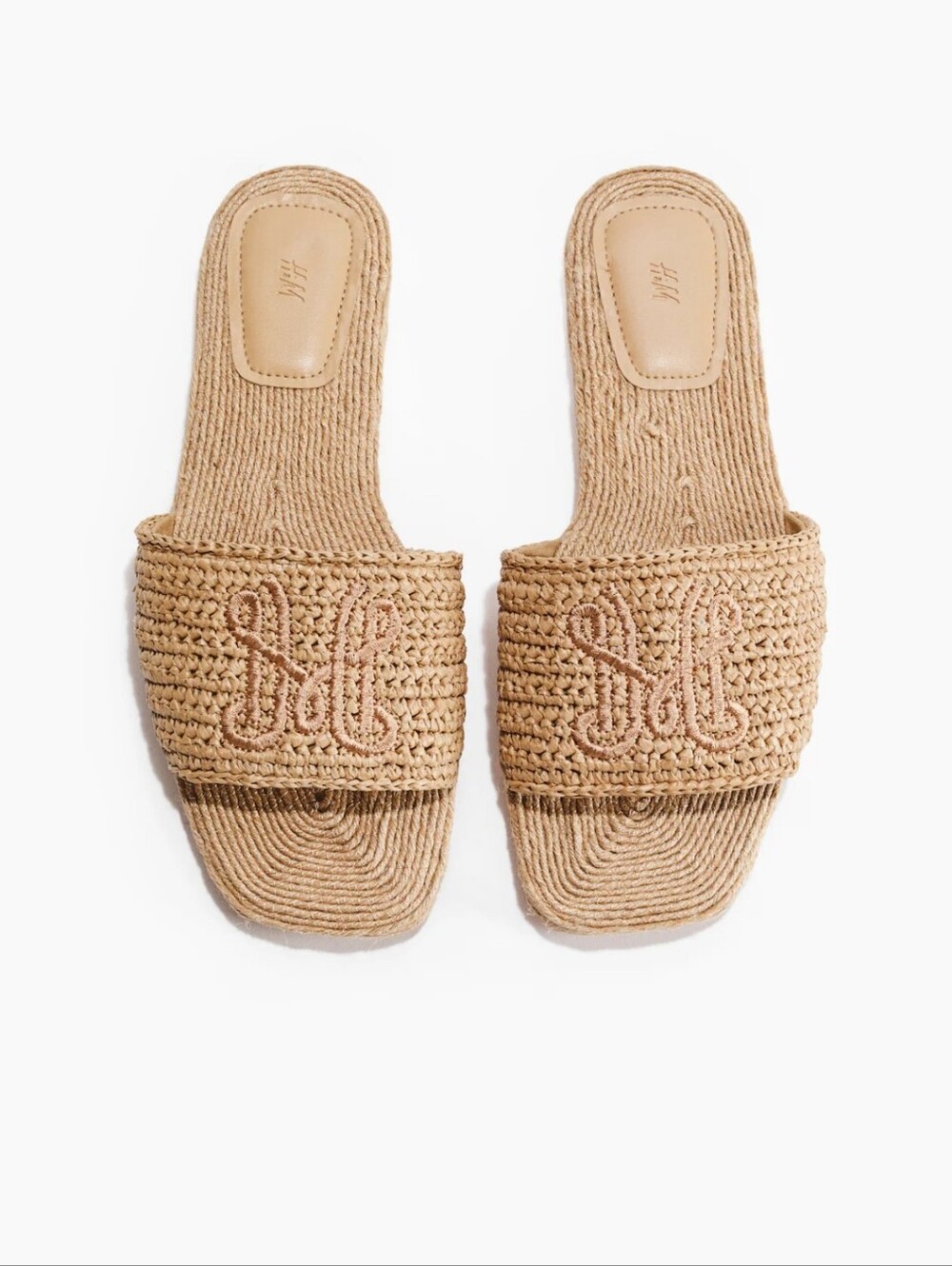 H&M Natural Espadrille Crochet Slide Sandals- Women's EUR 40/ US 9